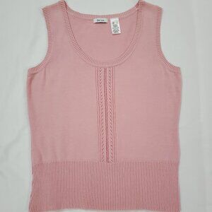 liz & co. Vintage Women’s Sleeveless Soft Pink / Rose Pullover Sweater Size L